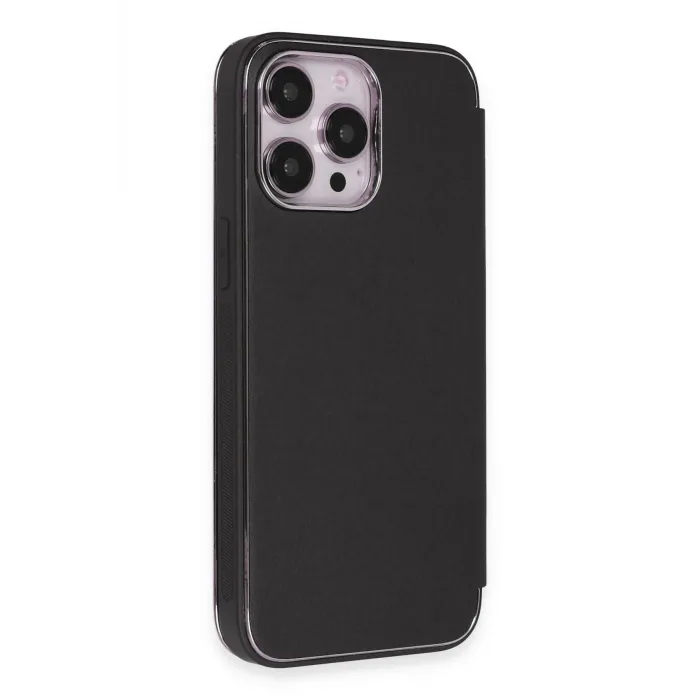 Newface iPhone 13 Pro Kılıf Dolpin Kapaklı - Siyah