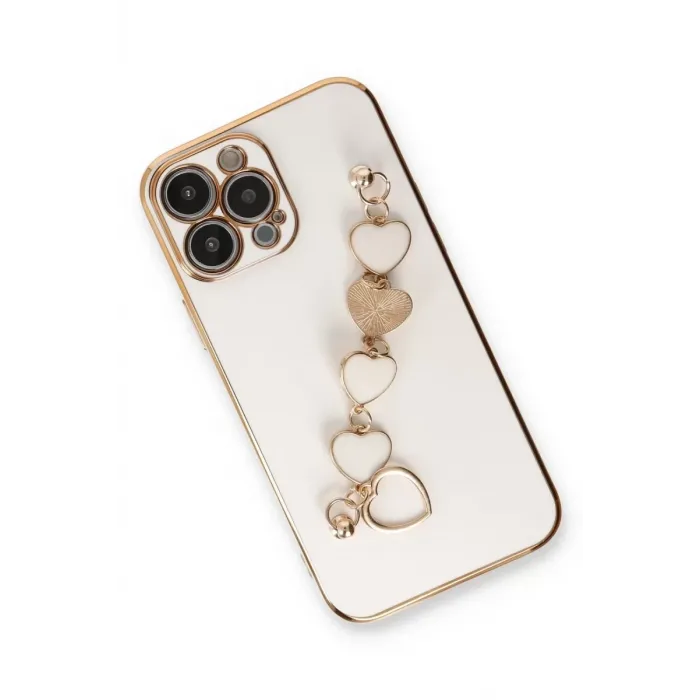 Newface iPhone 13 Pro Kılıf Esila Silikon - Beyaz