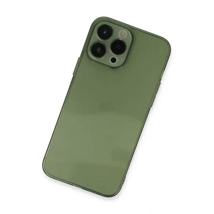 Newface iPhone 13 Pro Kılıf Fly Lens Silikon - Yeşil