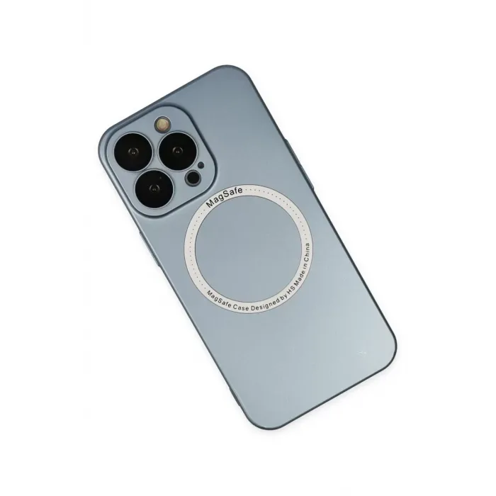 Newface iPhone 13 Pro Kılıf Jack Magneticsafe Lens Silikon - Sierra Blue