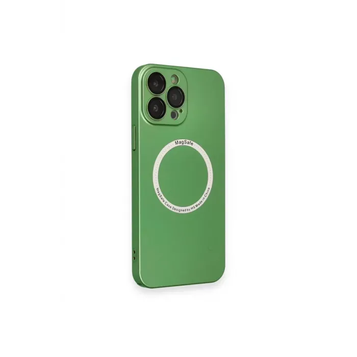 Newface Apple iPhone 13 Pro Kılıf Jack Magneticsafe Lens Silikon - Yeşil