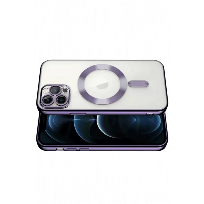 Newface iPhone 13 Pro Kılıf Kross Magneticsafe Kapak - Mor