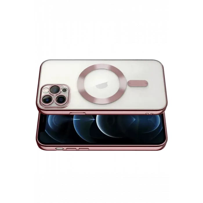 Newface iPhone 13 Pro Kılıf Kross Magneticsafe Kapak - Rose
