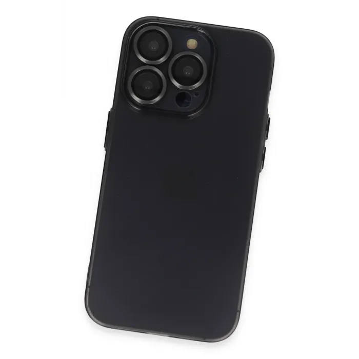 Newface iPhone 13 Pro Kılıf Luko Lens Silikon - Siyah