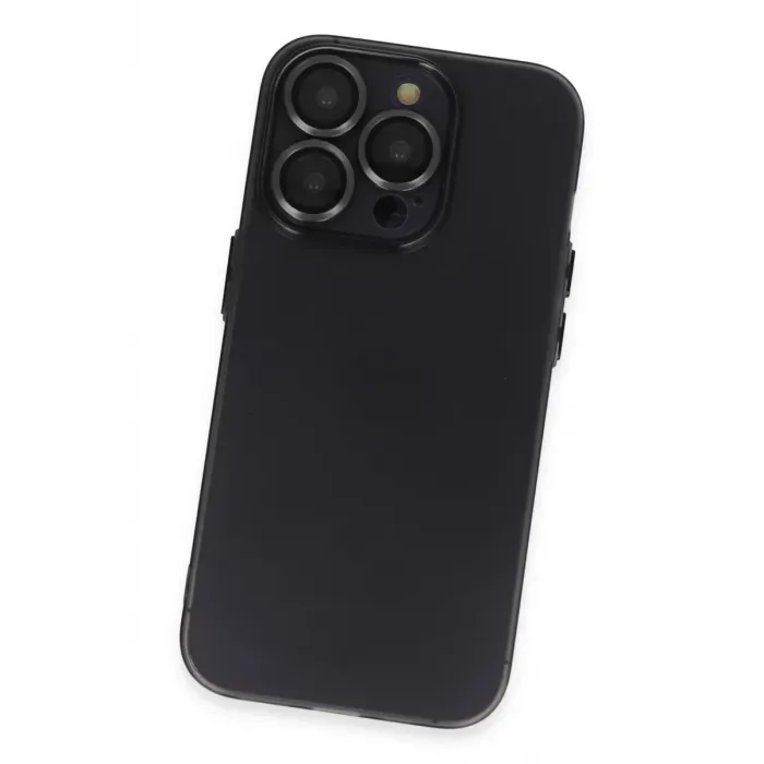 Newface iPhone 13 Pro Kılıf Luko Lens Silikon - Siyah