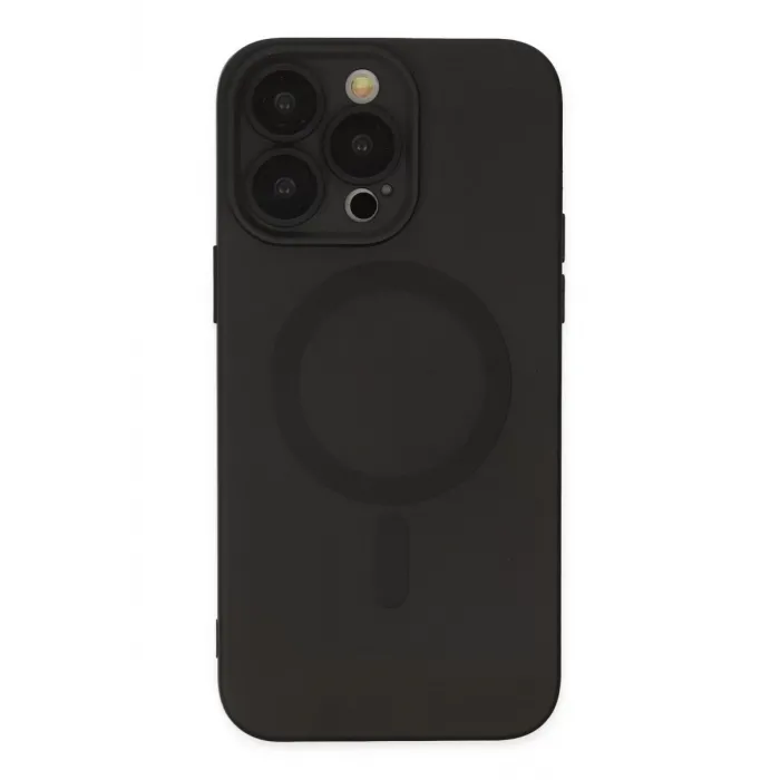 Newface iPhone 13 Pro Kılıf Moshi Lens Magneticsafe Silikon - Siyah