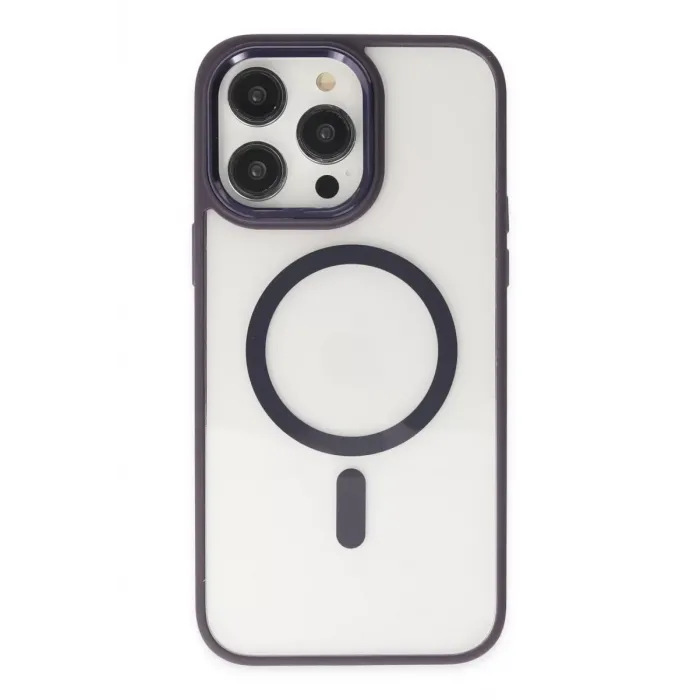 Newface iPhone 13 Pro Kılıf Room Magneticsafe Silikon - Derin Mor