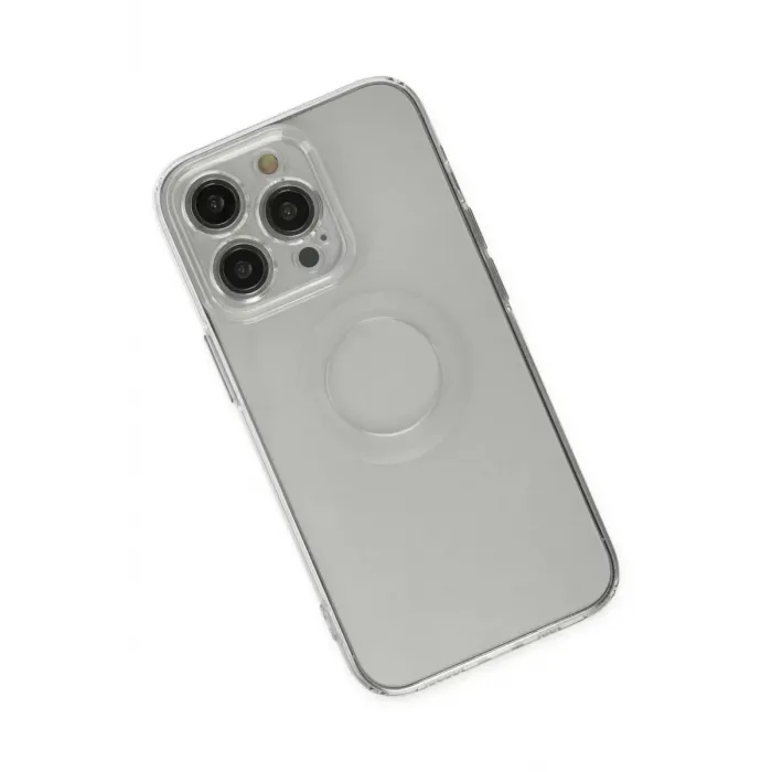 Newface iPhone 13 Pro Kılıf Santa Lens Silikon - Şeffaf
