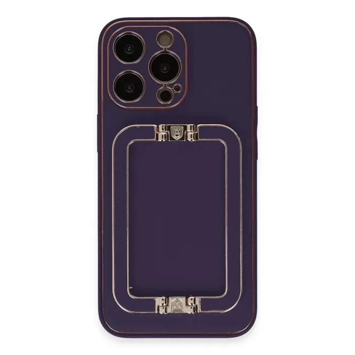 Newface iPhone 13 Pro Max Kılıf Coco Elit Kapak - Derin Mor