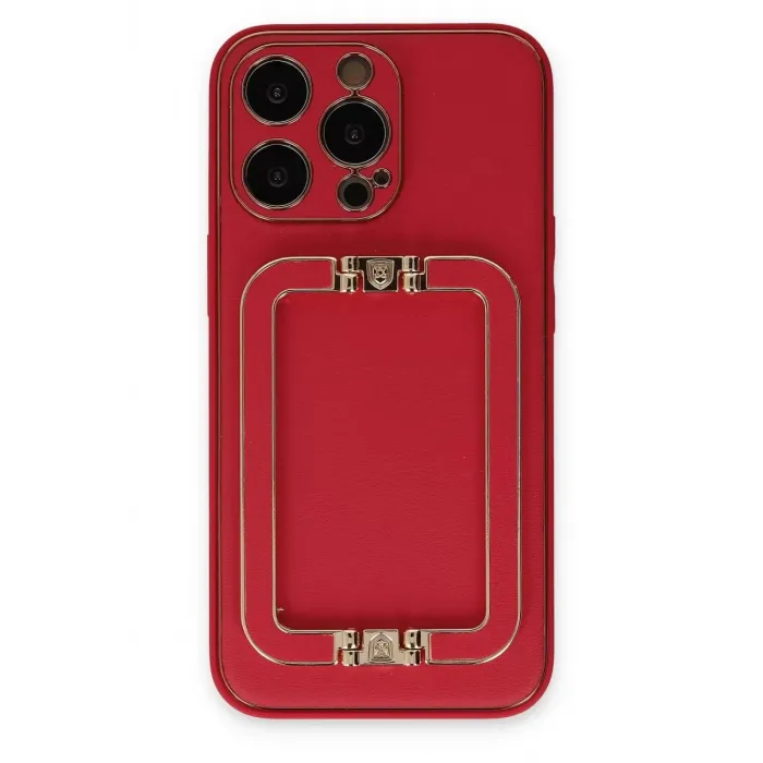 Newface iPhone 13 Pro Max Kılıf Coco Elit Kapak - Kırmızı