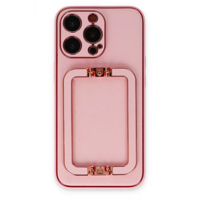 Newface iPhone 13 Pro Max Kılıf Coco Elit Kapak - Pembe