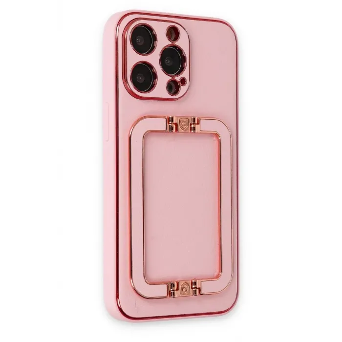 Newface iPhone 13 Pro Max Kılıf Coco Elit Kapak - Pembe