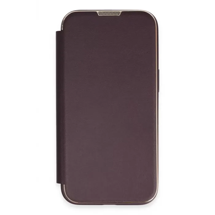 Newface iPhone 13 Pro Max Kılıf Dolpin Kapaklı - Derin Mor