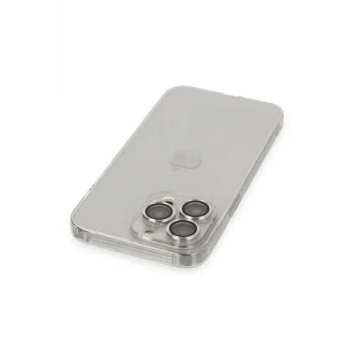 Newface iPhone 13 Pro Max Kılıf Luko Lens Silikon - Gümüş