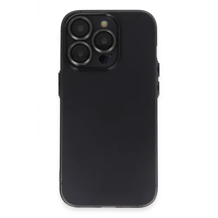 Newface iPhone 13 Pro Max Kılıf Luko Lens Silikon - Siyah