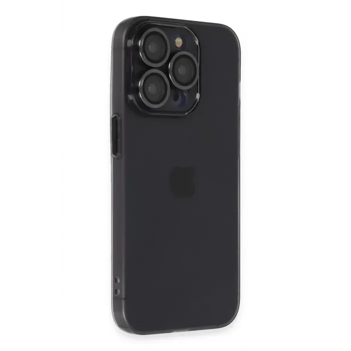 Newface iPhone 13 Pro Max Kılıf Luko Lens Silikon - Siyah