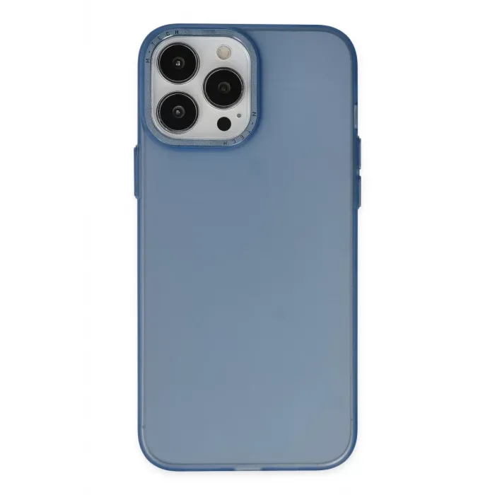 Newface iPhone 13 Pro Max Kılıf Modos Metal Kapak - Lacivert
