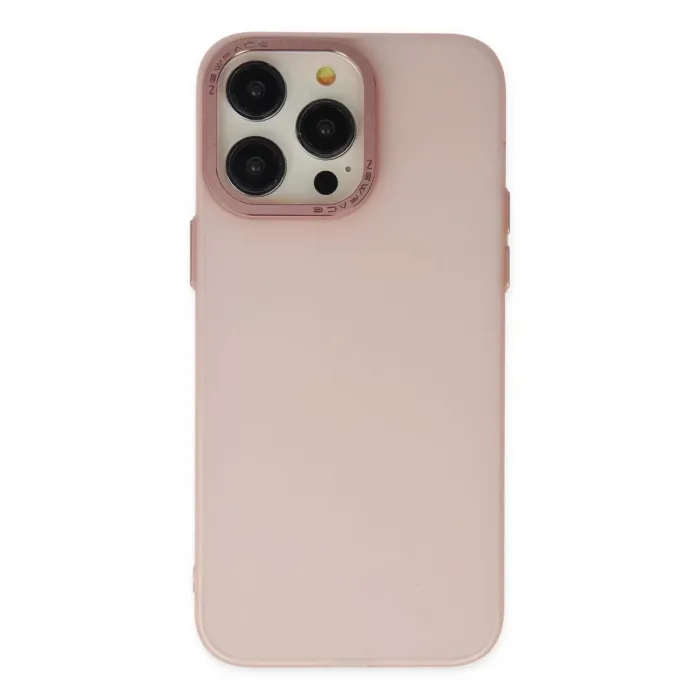 Newface iPhone 13 Pro Max Kılıf Modos Metal Kapak - Pembe