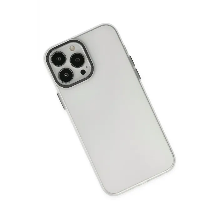 Newface iPhone 13 Pro Max Kılıf Modos Metal Kapak - Şeffaf