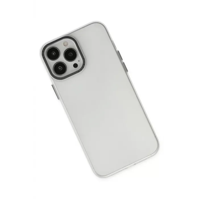 Newface iPhone 13 Pro Max Kılıf Modos Metal Kapak - Şeffaf