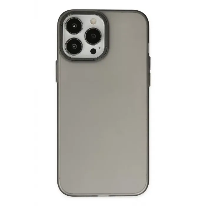 Newface iPhone 13 Pro Max Kılıf Modos Metal Kapak - Siyah