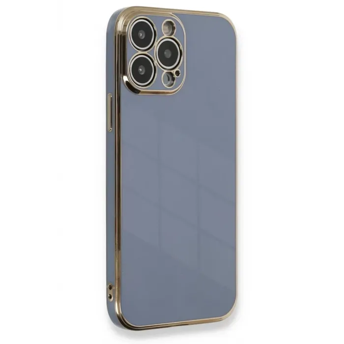 Newface iPhone 13 Pro Max Kılıf Volet Silikon - Mavi