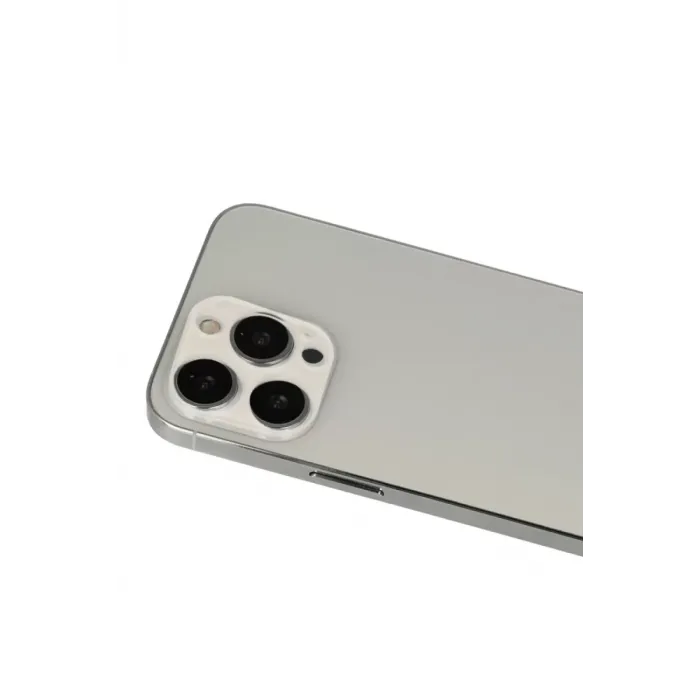 Newface iPhone 13 Pro Max Rainbow Kamera Lens Koruma Cam - Beyaz