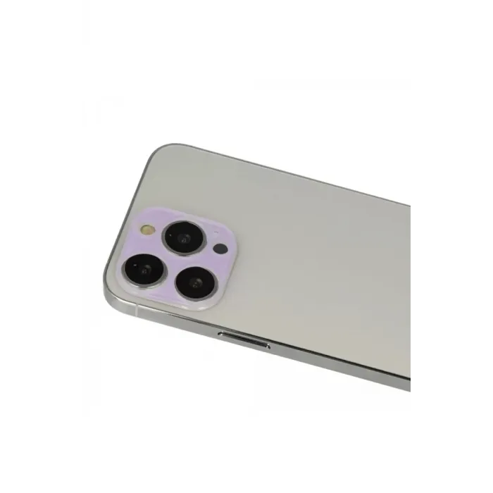 Newface iPhone 13 Pro Max Rainbow Kamera Lens Koruma Cam - Mor