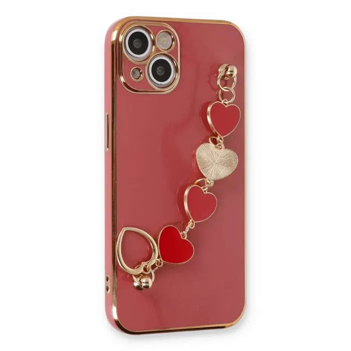 Newface iPhone 14 Kılıf Esila Silikon - Kırmızı