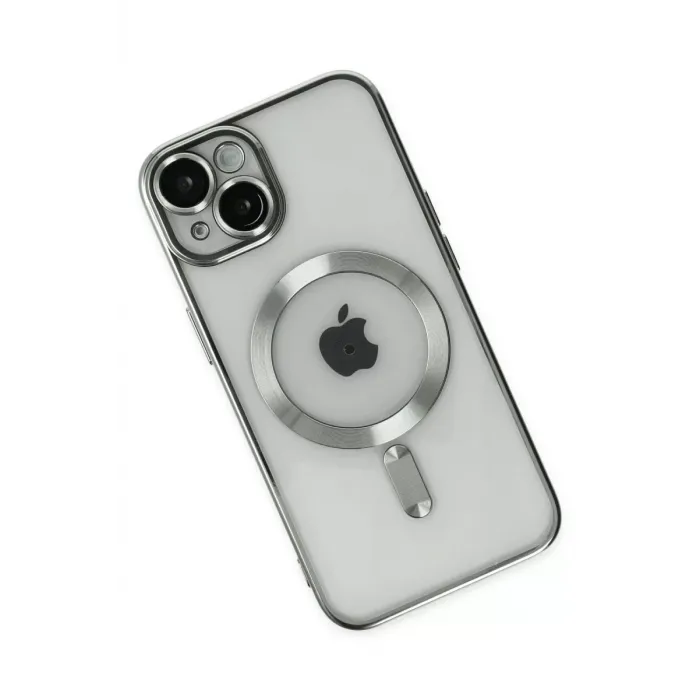 Newface iPhone 14 Kılıf Kross Magneticsafe Kapak - Gümüş