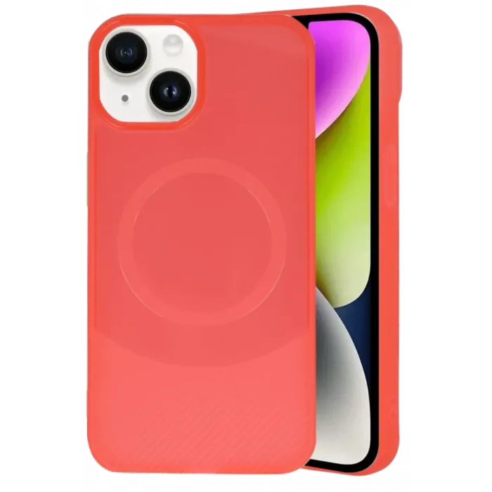 Newface iPhone 14 Kılıf Maya Karbon Kapak - Kırmızı