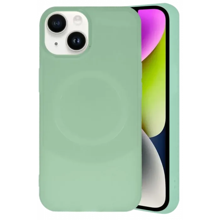 Newface iPhone 14 Kılıf Maya Karbon Kapak - Su Yeşili