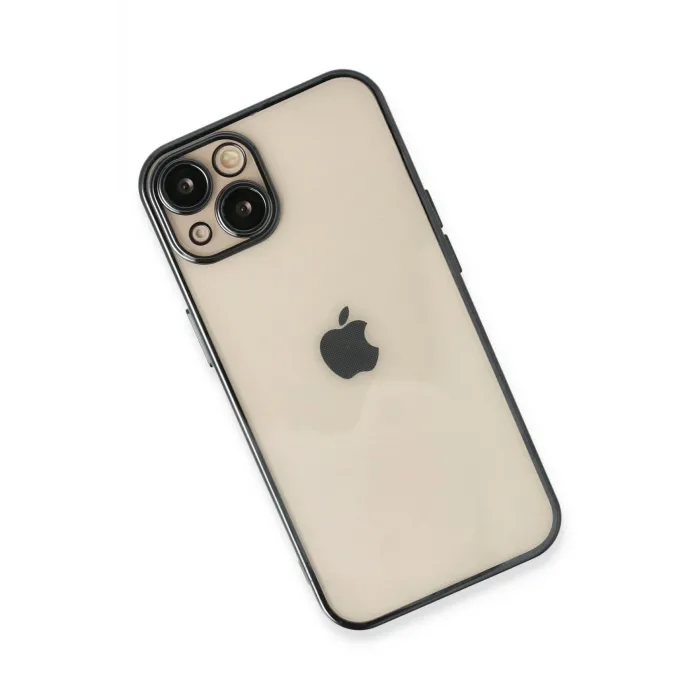 Newface iPhone 14 Kılıf Razer Lensli Silikon - Siyah