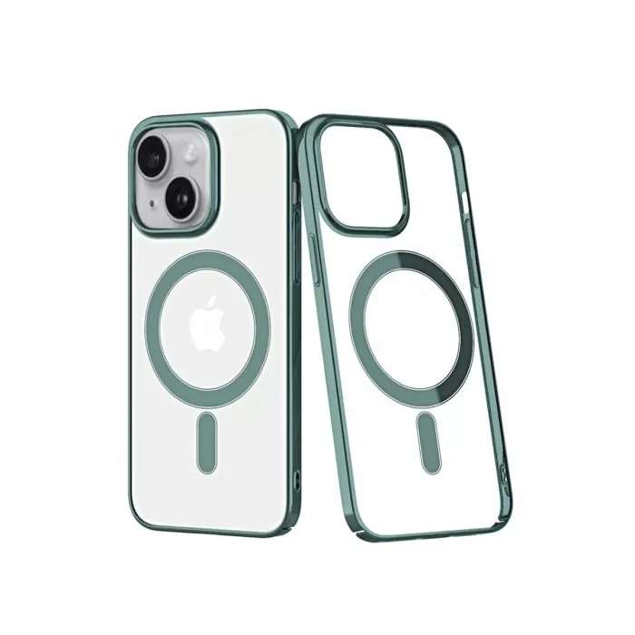Newface iPhone 14 Plus Kılıf Element Magneticsafe Sert Kapak - Köknar Yeşili