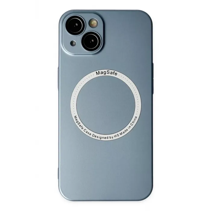 Newface iPhone 14 Plus Kılıf Jack Magneticsafe Lens Silikon - Sierra Blue