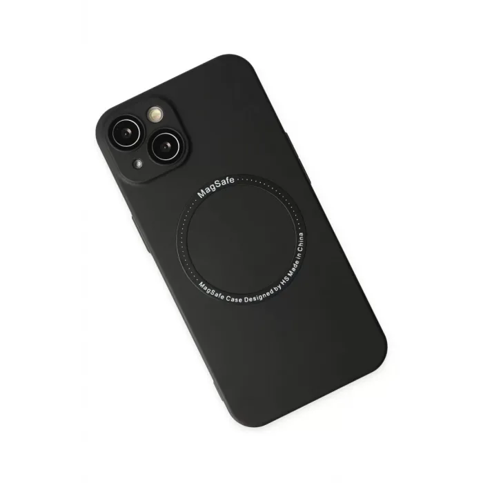 Newface iPhone 14 Plus Kılıf Jack Magneticsafe Lens Silikon - Siyah