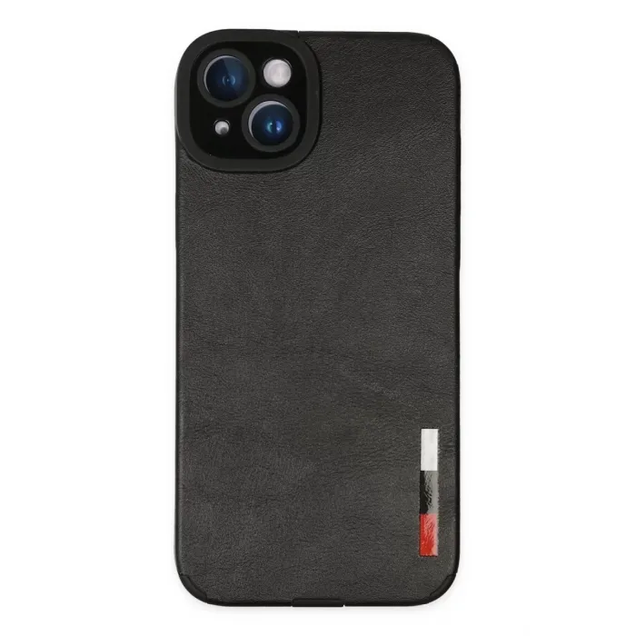 Newface iPhone 14 Plus Kılıf Loop Deri Silikon - Siyah