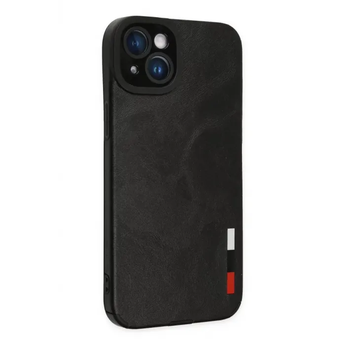 Newface iPhone 14 Plus Kılıf Loop Deri Silikon - Siyah