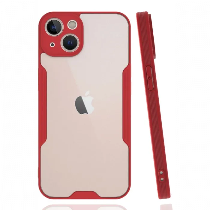 Newface iPhone 14 Plus Kılıf Platin Silikon - Kırmızı