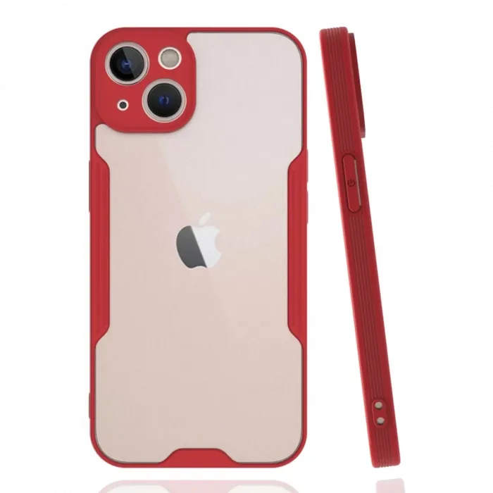 Newface iPhone 14 Plus Kılıf Platin Silikon - Kırmızı