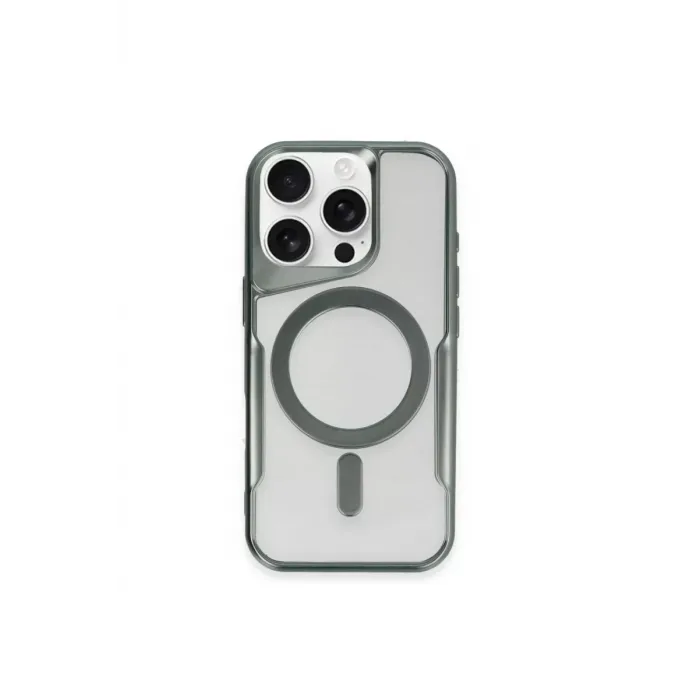 Newface iPhone 14 Pro Kılıf Boyi Magsafe Silikon Kapak - Yeşil