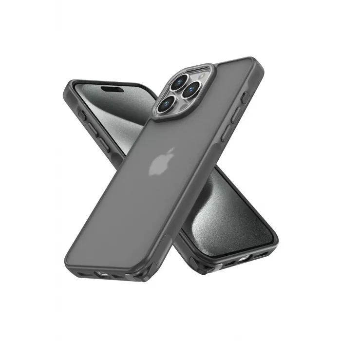 Newface iPhone 14 Pro Kılıf Elegant Kapak - Titan Gri