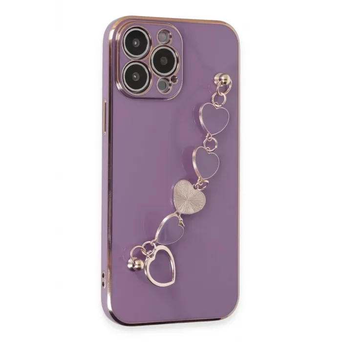 Newface iPhone 14 Pro Kılıf Esila Silikon - Mor