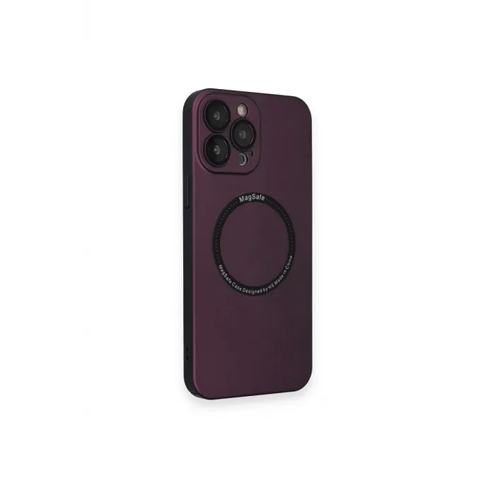 Newface iPhone 14 Pro Kılıf Jack Magneticsafe Lens Silikon - Mürdüm