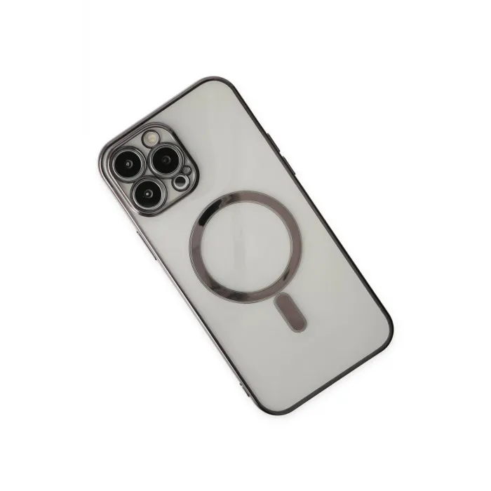 Newface iPhone 14 Pro Kılıf Magneticsafe Lazer Silikon - Siyah