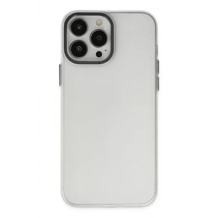 Newface Apple iPhone 14 Pro Kılıf Modos Metal Kapak - Şeffaf
