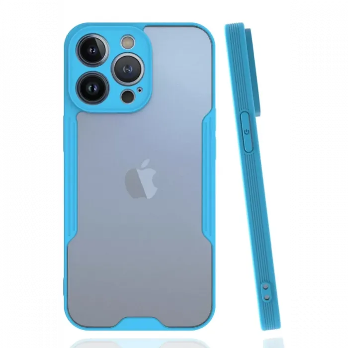 Newface iPhone 14 Pro Kılıf Platin Silikon - Mavi