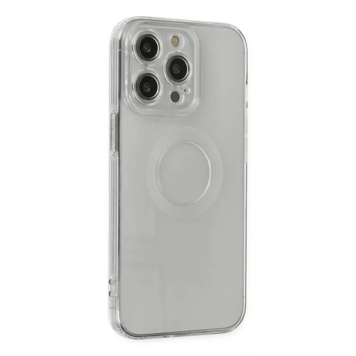 Newface iPhone 14 Pro Kılıf Santa Lens Silikon - Şeffaf