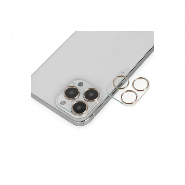 Newface iPhone 14 Pro Max Band Metal Kamera Lens - Gold