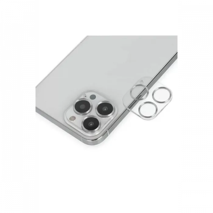 Newface iPhone 14 Pro Max Band Metal Kamera Lens - Gümüş